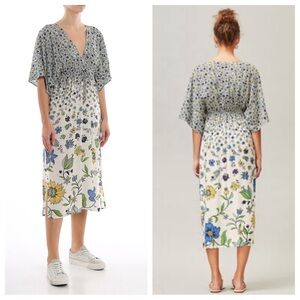 Tory Burch Floral Midi Beach Dress size XS Empire Waist Sundress